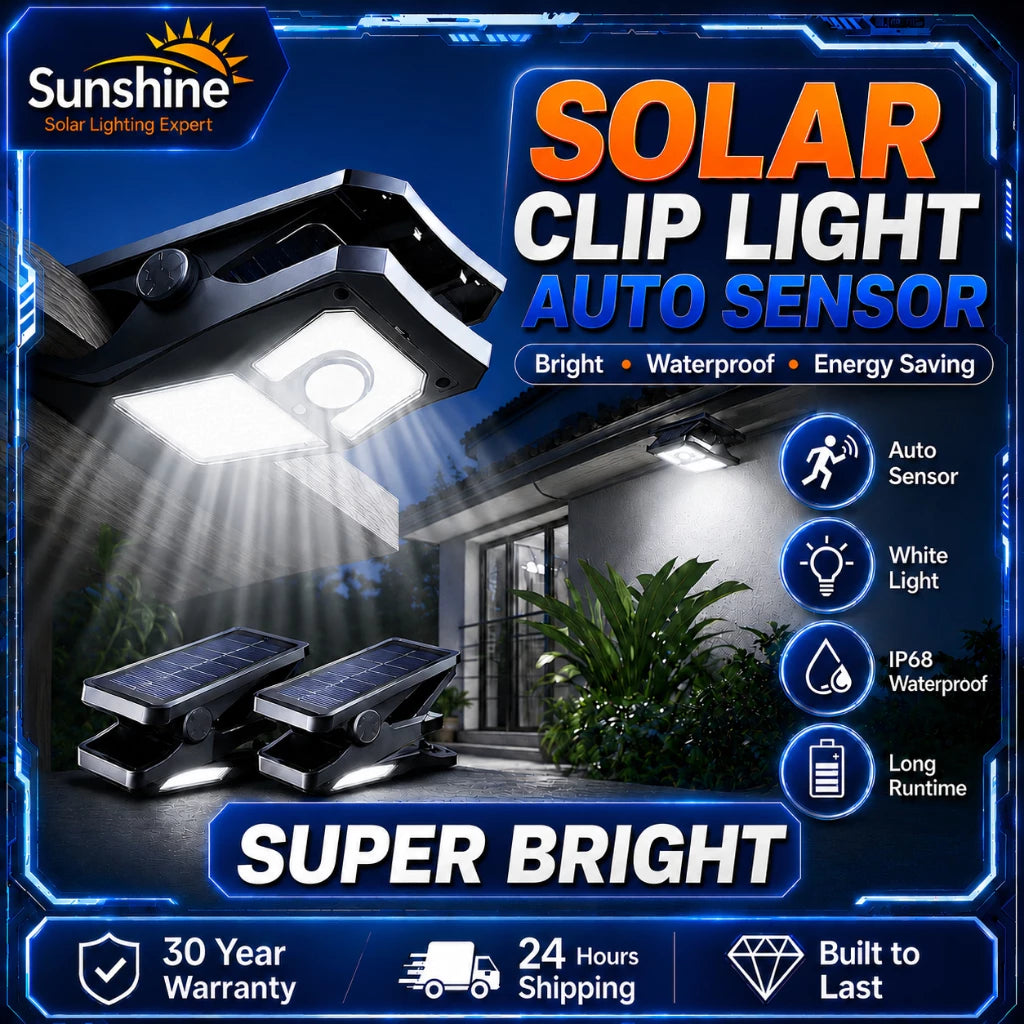 Solar Clip Light 6500K LED Outdoor Solar Wall Light Waterproof Solar Led for Courtyard Street