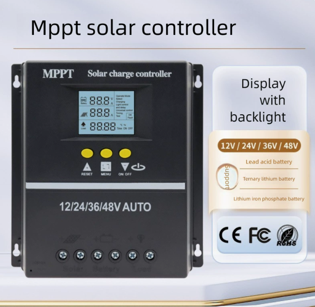 SY Series MPPT Solar Charge Controller 60A 80A 100A 12/24/36/48V Auto Voltage Recognition CE FC ROHS PV Regulator For Solar Panel System