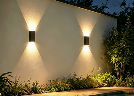 Solar Wall Light Outdoor Lighting Garden Lights IP65 Waterproof Wall Washer Light Control Sensing