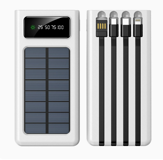 PowerBank Original Solar Powerbank Waterproof with 4 Cables Fast Charger Digital Secondary image