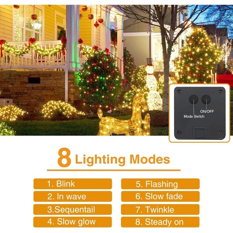 Solar String Lights Copper Wire String Lights Garden Light Outdoor Waterproof Christmas Decoration
