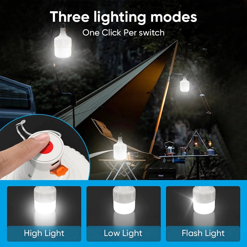 Solar Emergency Lights Rechargeable Bulb High LED Light Bulb Emergency Waterproof Lamp For Brownout