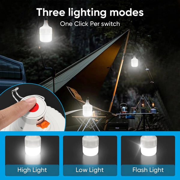 Solar Emergency Lights Rechargeable Bulb High LED Light Bulb Emergency Waterproof Lamp For Brownout