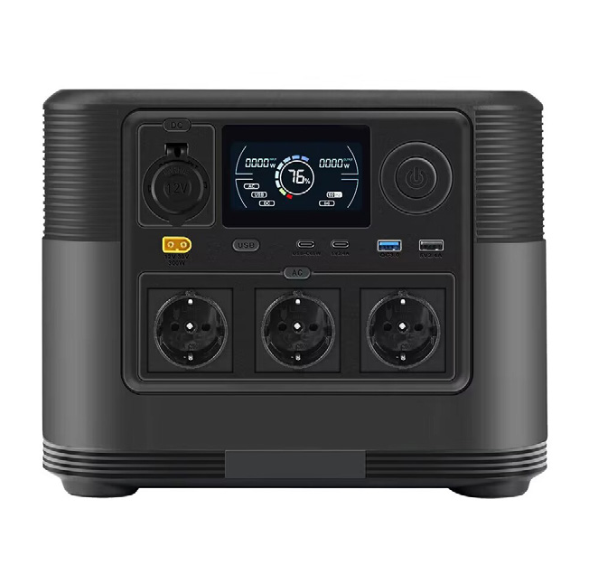 1200W M9 Portable Power Station LiFePO4 Solar Generator MPPT 110V-220V AC Output LCD Emergency Backup Power For Camping RV Home