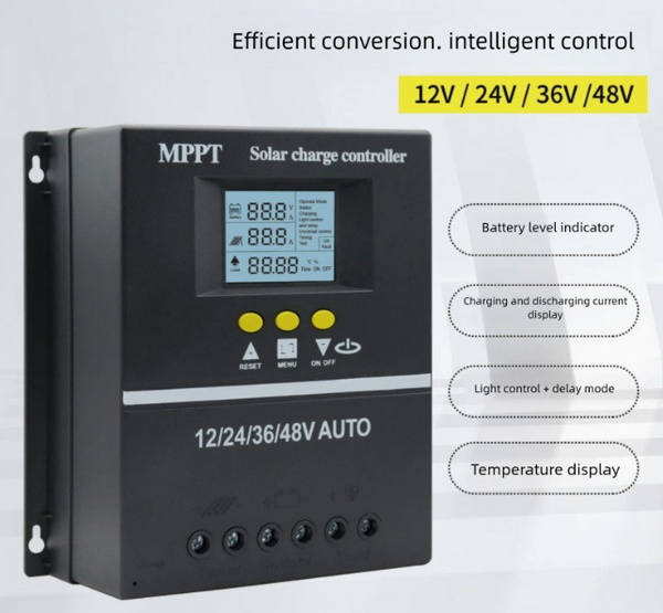 SY Series MPPT Solar Charge Controller 60A 80A 100A 12/24/36/48V Auto Voltage Recognition CE FC ROHS PV Regulator For Solar Panel System