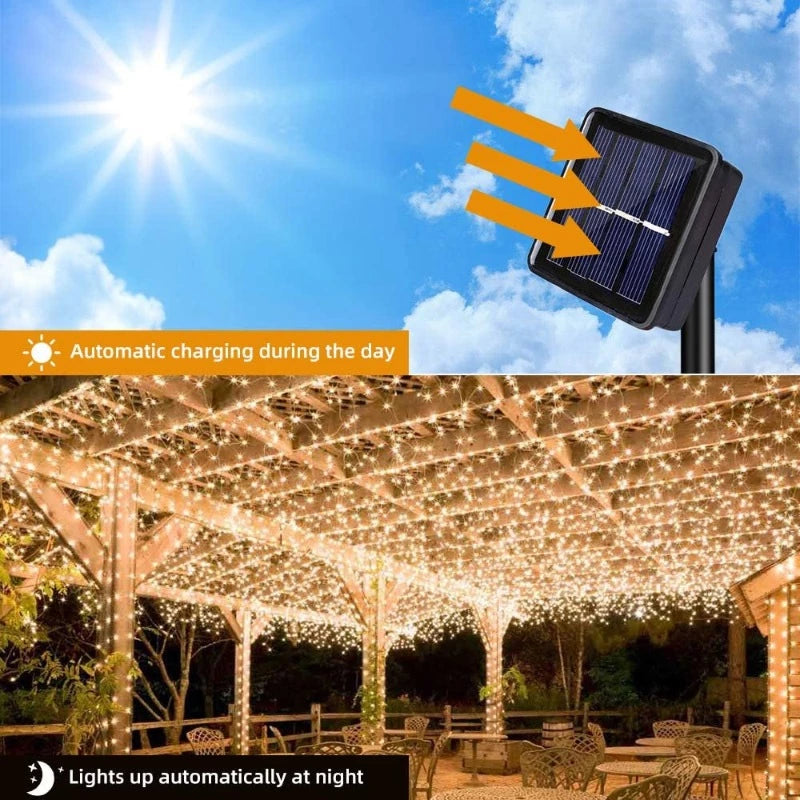 Solar String Lights Copper Wire String Lights Garden Light Outdoor Waterproof Christmas Decoration