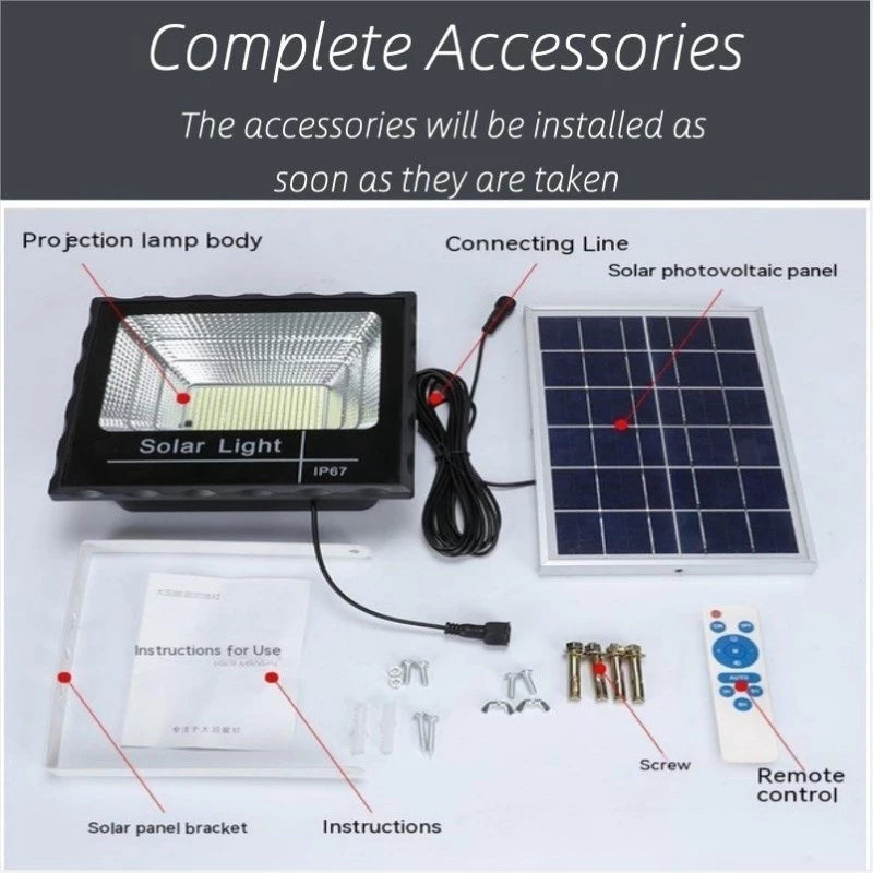Solar Pendant Light With Remote Control Outdoor Waterproof LED Hanging Lamp 2 Head Ceiling Light