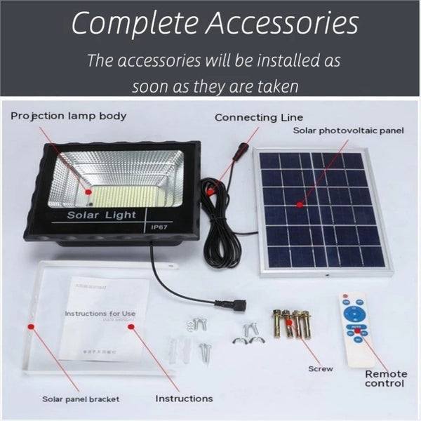 Solar Pendant Light With Remote Control Outdoor Waterproof LED Hanging Lamp 2 Head Ceiling Light
