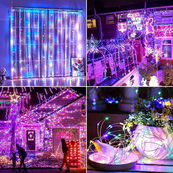 Solar String Lights Copper Wire String Lights Garden Light Outdoor Waterproof Christmas Decoration