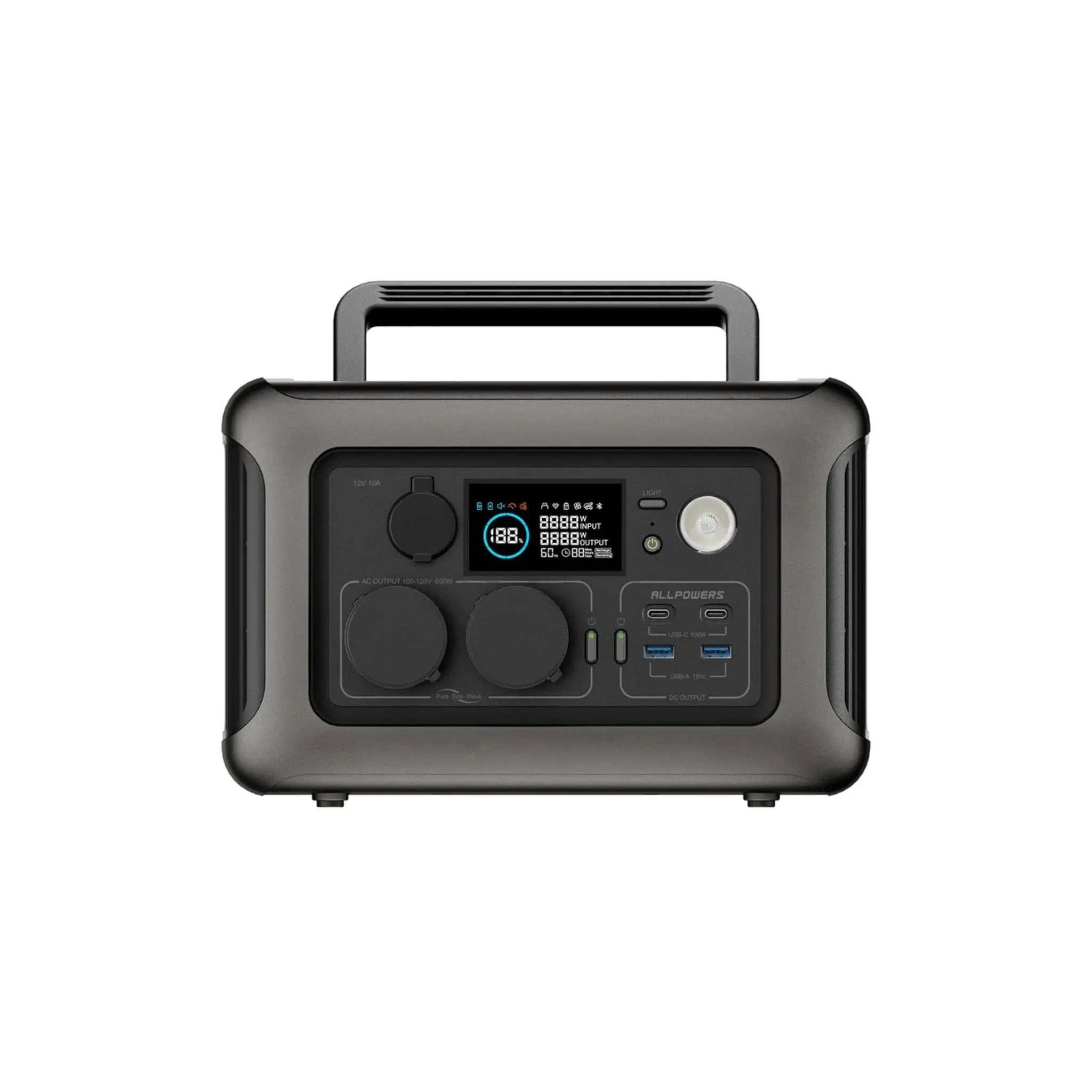 ALLPOWERS Solar Generator Kit 600W (R600 + SOLAX SE100 100W Solar Panel)
