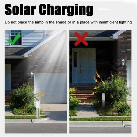 LED Solar Garden Light lP65 Outdoor Waterproof Pathway Landscape for Pathway Yard Lawn Lamp