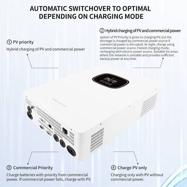 24v 48v Dc to 220v-240v Ac Single Phase Frequency Inverter Solar Inverter Price 3.6kw 5kw Hybrid Inverter for Home