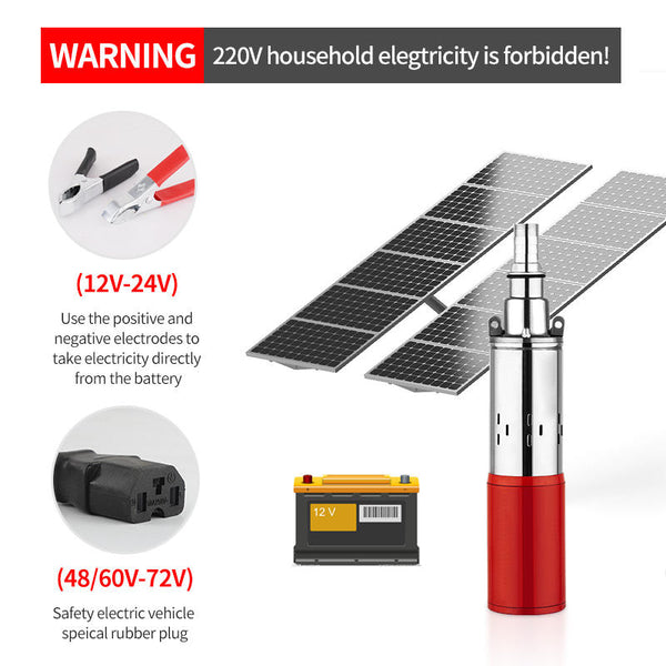 Solar DC Screw Pump 12v24v36v48v60v72v High Lift Pure Copper Motor High Quality Screw Pump for Agricultural Irrigation Well