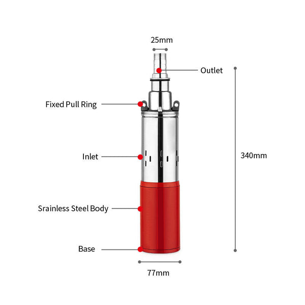 Solar DC Screw Pump 12v24v36v48v60v72v High Lift Pure Copper Motor High Quality Screw Pump for Agricultural Irrigation Well